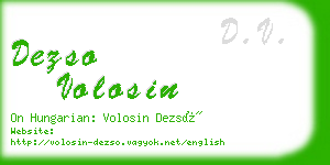 dezso volosin business card